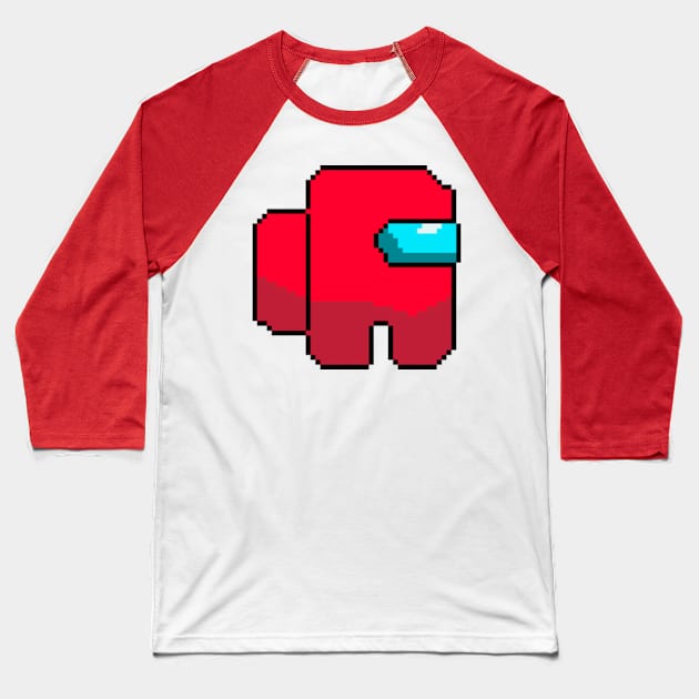 Playful Pixels Among Us Baseball T-Shirt by Pixel.id